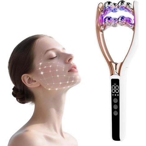 Appareil massage visage radiofréquence, 3 LED couleurs, 9 modes EMS, V shape, lifting, beauté (1/5)