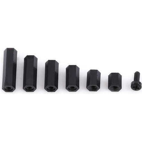 Kit d'assortiment de 250 vis d'espacement de colonne hexagonales femelles M2 en nylon (entretoise femelle M2 D) (1/5)