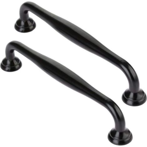 schwarze Küchenschubladengriffe, robuste Aluminiumlegierung, für Innenmöbel, Farbe Schwarz (1/5)