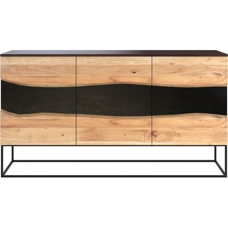 Aparador Alabama en madera y metal negro (1/4)
