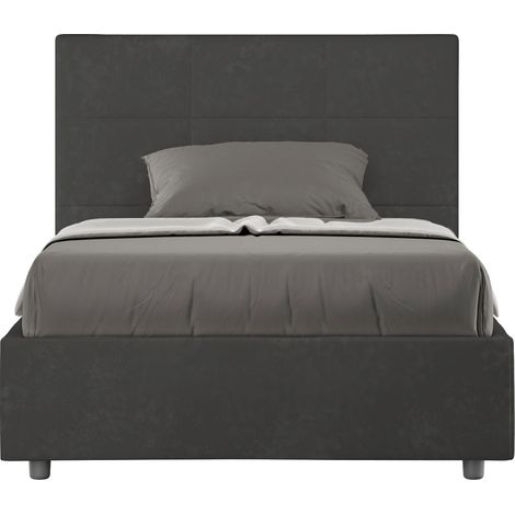 Letto 1 Piazza e Mezzo 120x190 cm Senza Rete Mika Grigio (1/5)