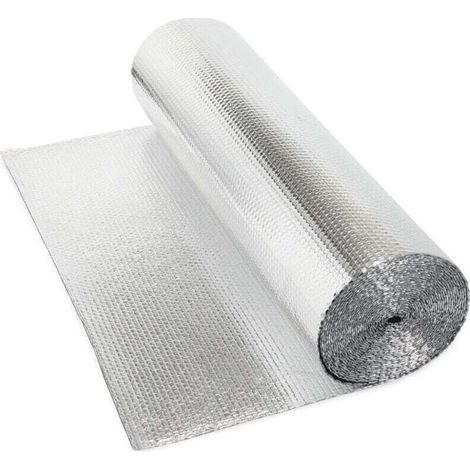 Guarnizione in ceraplaque, piastra isolante per caldaia ALOVZE, pellicola isolante alluminizzata bifacciale, termoriflettente, pellicola isolante flessibile, 1x10 m 3-4 mm (10㎡) (1/5)