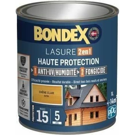 Bondex Lasure 2 in 1 Satin Hochschutz Eichenfarbe 1 Liter (1/2)