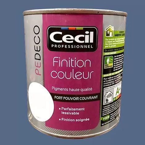 CECIL PE DECO Finition Couleur Bleu atlantique Mat 0,5 L (1/2)
