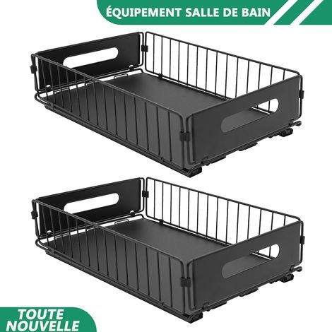 WAOBDLA 2pcs acier au carbone tiroirs tiroirs cuisine tiroirs armoire organisateur tiroirs étagères de garde-manger (1/5)