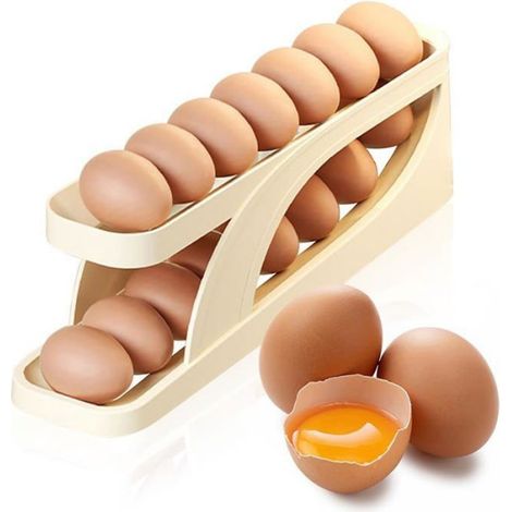 Distributeur D Oeufs - 2 Niveaux - Gravité - Pour Réfrigérateur - 24 À 28 Oeufs - 36 X 8 5 X 10 8 Cm - 1 Pièce (1/5)