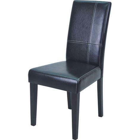 Pack 2 Sillas de Comedor Guevara Negro Mate y Castaño (1/5)