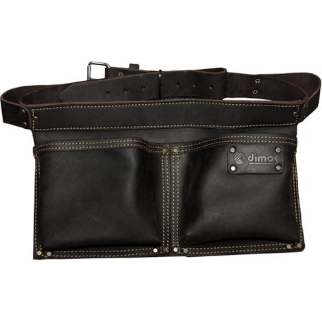 Rechteckige Nageltasche aus Leder mit Gürtel 2 Fächer - DIMOS 205735 (1/2)