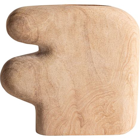 Vase Joelhe en marbre élégant et moderne - Marbre beige naturel et veiné (1/2)