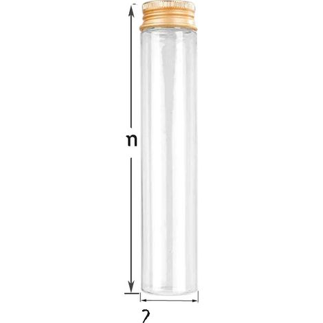 Reagenzglasflaschen, verschiedene Größen, vielseitig für Aufbewahrung und Dekoration, 65ml Goldene Kappe, 10STK-f (1/2)