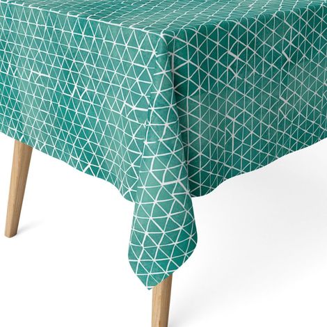 Nappe Anti-Taches enduite Coton rectangulaire 100x140 Cervia Bleu (1/5)