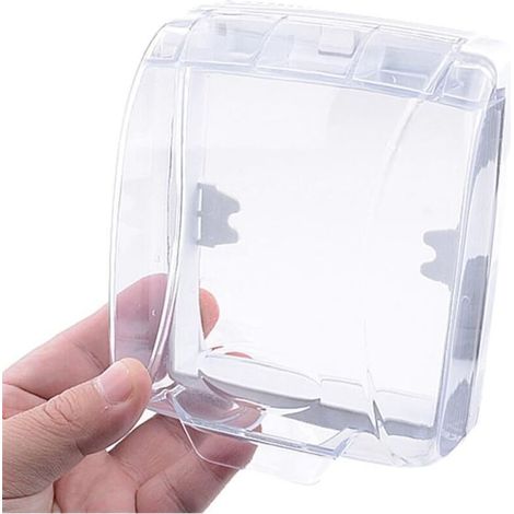 Lot de 2 Couvercle étanche pour sonnette de porte, housse de protection transparente contre la pluie, boîte de protection contre la pluie, convient pour l'extérieur, couvercle étanche à bouton