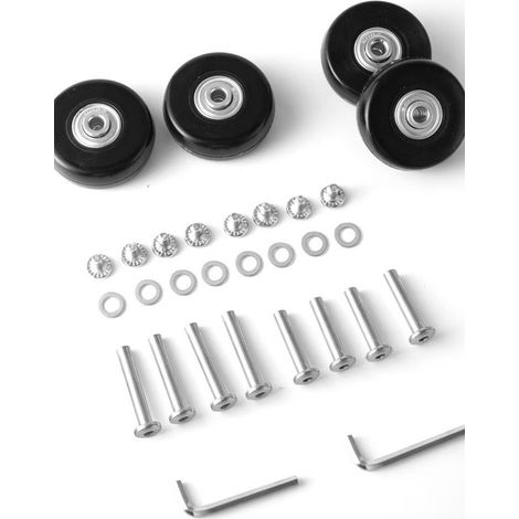 4 ruedas de repuesto para maletas, ruedas universales para maletas, ejes y ruedas para reparación de maletas (45 mm x 18 mm)