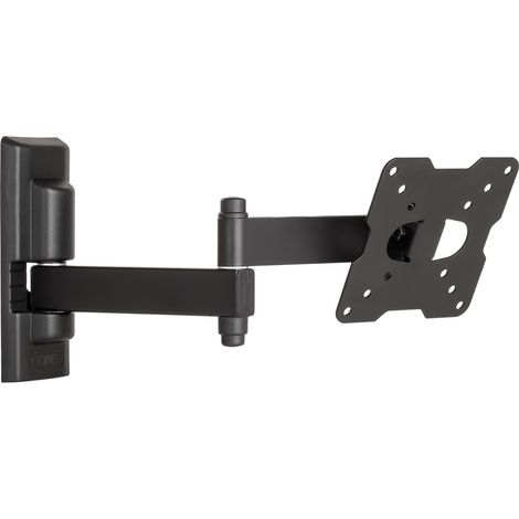 Meliconi CME EDR100, Supporto TV Parete con Doppio Braccio, Supporto TV Inclinabile, Staffa per TV a Schermo Piatto da 14" a 25", Attacco VESA 50-75-100x100, Portata 17 Kg, Made in Italy, Nero (1/10)