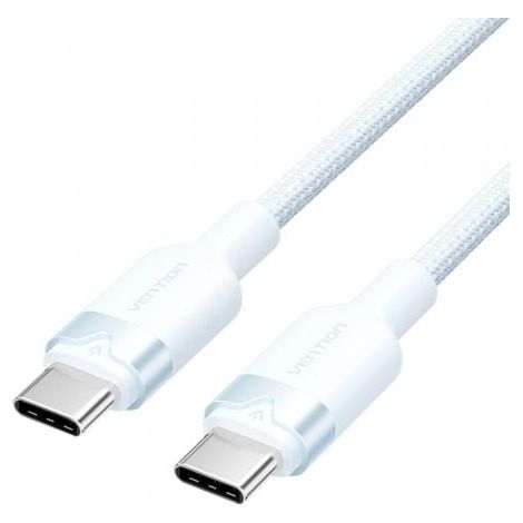 Cable USB 2.0 Tipo-C 3A Vention TRDSF/ USB Tipo-C Macho - USB Tipo-C Macho/ Hasta 60W/ 480Mbps/ 1m/ Azul