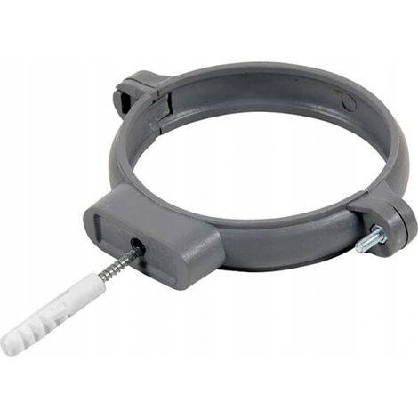 Soporte para tubo de 75 mm, color gris, Tycner, 1 unidad.