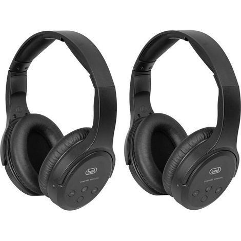 Trevi FRS 1580 TW Cuffie Cavo e Senza Cavo a Padiglione TV Nero