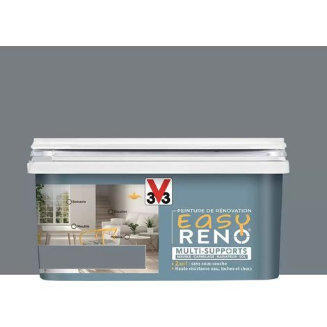 Peinture Multi-Supports V33 Easy Réno Gris galet 2 L