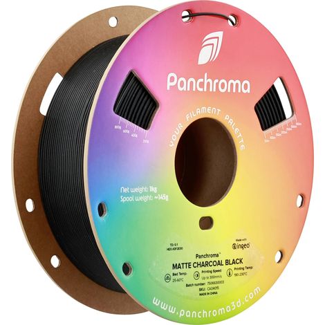 Polymaker CA04015 Panchroma™ Matte Filament PLA mat, faible teneur en plastique 1.75 mm 1000 g Charcoal Black, noir 1 p (1/4)