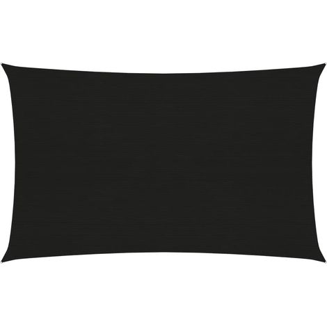 Voile d'ombrage,Voile parasol/Auvent pour Jardin Balcon en 160 g/m² Noir 2x4,5 m PEHD -17454 (1/5)