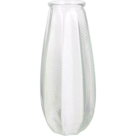 Vaso alto in vetro con fiori Capella, trasparente (1/4)