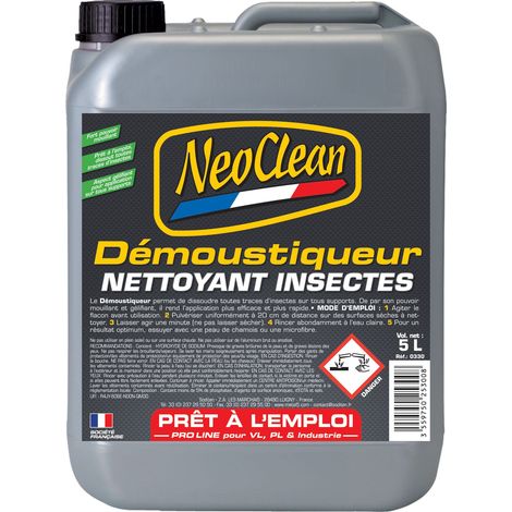 Nettoyant insectes et fientes et moustiques - bidon de 5 litres - Ce produit de marque NEOCLEAN est neuf.