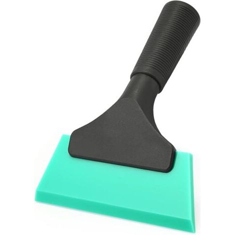 QORVA-Petit grattoir en caoutchouc, grattoir à vitres, grattoir de douche (pour voiture, fenêtres, portes, verre), 5 pouces, bleu Tiffany