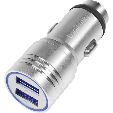 Logilink 10,5-W-USB-Autoladegerät mit Notfallhammer, 2x USB 5 V/2,1 A (1/5)