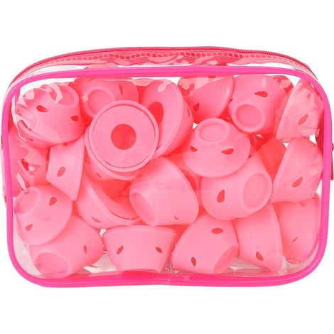Lot de bigoudis silicone auto-agrippants sans chaleur pour boucles, curling à domicile et voyage