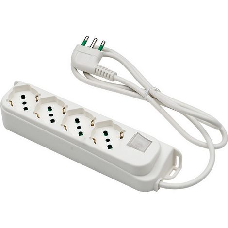 Multipresa Ciabatta 4 Posti Polivalente Schuko Con Interruttore Fanton Fme (1/2)
