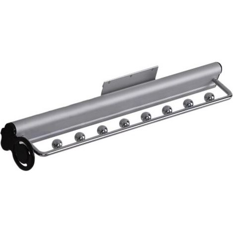 Porte cintres sur coulisse extractible en aluminium, 8 boules - SYNERCIA (1/3)