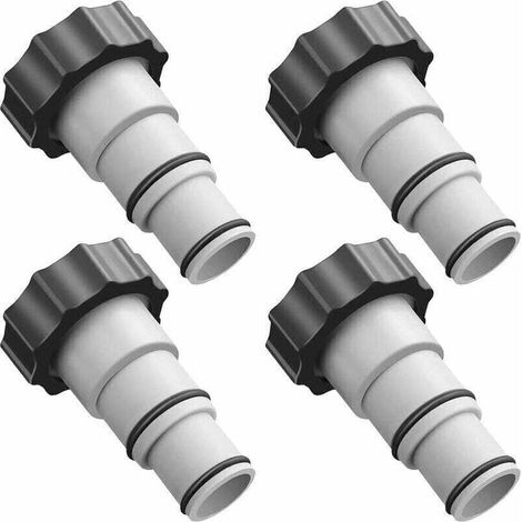 4 Pièces Adaptateur de Tuyau de Piscine, Raccord Piscine, Intex Piscine Adaptateur, Adaptateur de Tuyau de Rechange pour Pompe (1/4)
