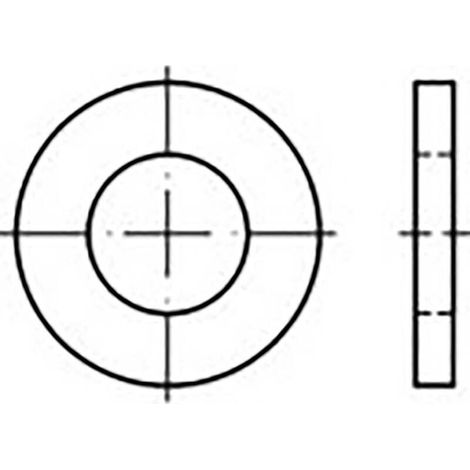 [NEUWERTIG] B-Ware TOOLCRAFT Unterlegscheibe DIN1440 Edelstahl V2A Bolzen 18mm 30mm 4mm 100 Stück (1/2)