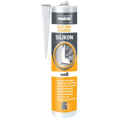 Primaster Bau und Fenster Silikon weiß 310 ml Dichtmaterialien (1/2)