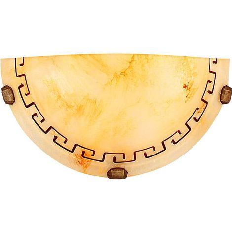 Plafonnier Candellux Grecki laiton/verre écru 30cm E27 (1/2)