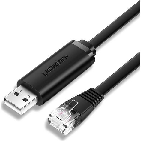 Cavo console USB - Adattatore RJ45 doppino intrecciato Ethernet 1,5 m nero (1/5)