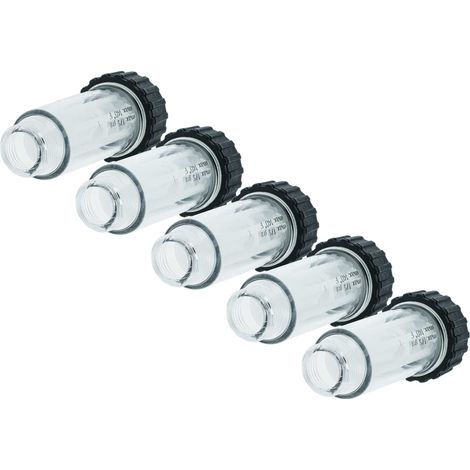 vhbw 5x Filtre anti-particules compatible avec Kärcher K 490 M plus, K 4 Compact nettoyeur haute pression avec raccord d'eau 3/4"