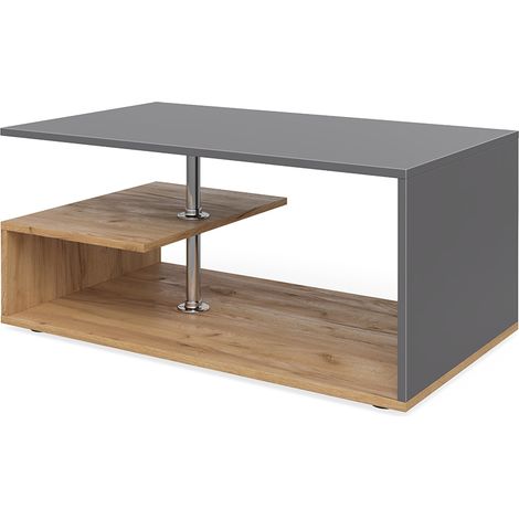 Couchtisch Guillermo, Anthrazit/Sandeiche, 91 x 52,6 cm, Vicco (1/5)