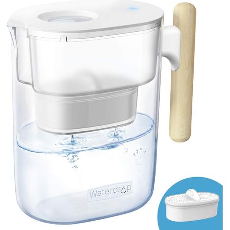 Waterdrop Chubby Jug Filtre de Purification d’eau avec un Filtre de 3 mois, 3,5 l, réduit le fluorure, le Chlore et Autres, Certificat NSF, Sans bpa, Clair (Filtre de Substitution: WD-PF-01A Plus) (1/5)
