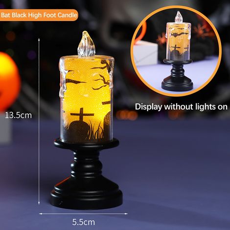 Bougie LED Sans Flamme - Bougie Pilier Électronique à Piles - Décoration Intérieure Extérieure pour Halloween Noël Fêtes Thématiques - 1 Pièce (1/5)