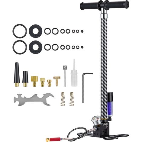 VEVOR Bomba Manual PCP 3,5 Etapas, Bomba PCP de Pistola de Aire 4500 PSI 31,03 MPa, con Filtro de Aceite y Humedad, Manómetro, Cuerpo de Acero Inoxidable, para Inflado de Neumáticos, Paintball (1/5)