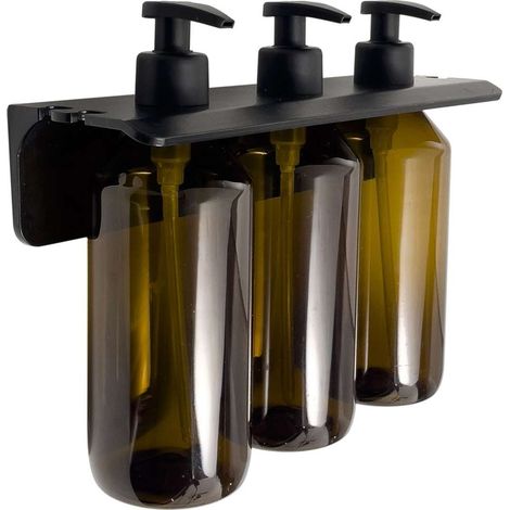Sapho Accessori Gedy - Dispenser di sapone con supporto, triplo, marrone 2160
