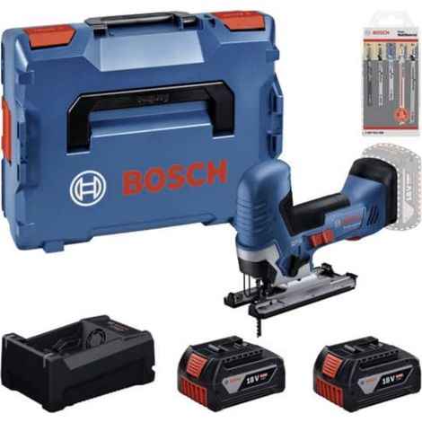 Powertools bosch gst 18v-125 s (l) + 2x 5.0ah + gal 18v-30 + 15tlg set