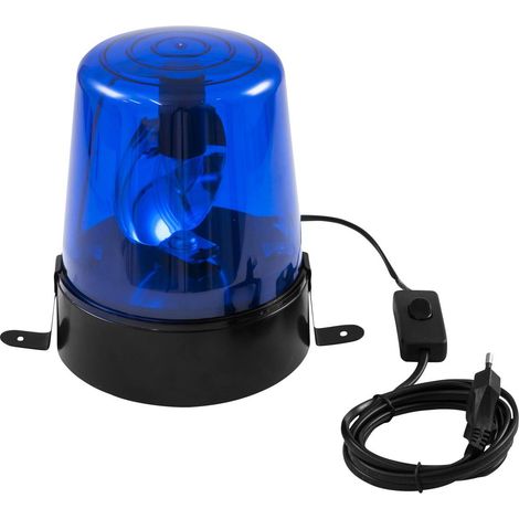 Gyrophare LED bleu 6W – Alimentation 230V – Protection IP20 – Compact et léger pour extérieur – Éclairage décoratif puissant – Eurolite (1/3)