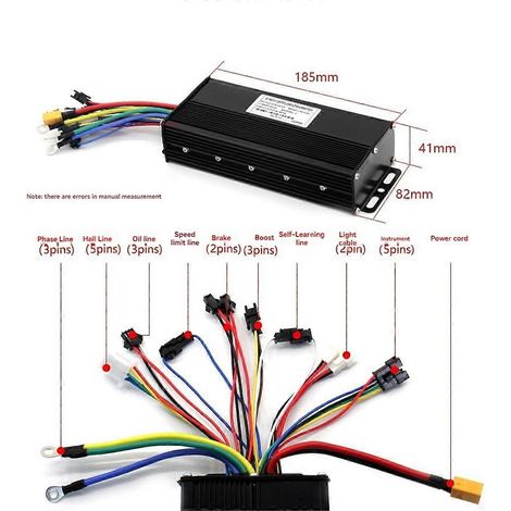 Display-Kit für Elektrofahrräder, 40 A, 36 V/48 V/52 V, Sinuswellen-Controller-Kit
