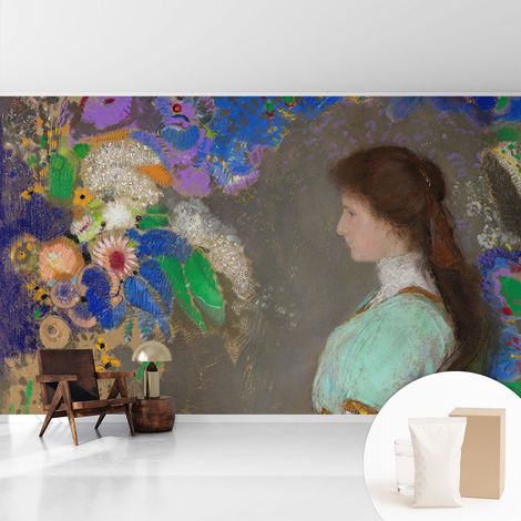 Papier peint intissé décoratif avec motifs pour salon et chambre a motif - Colle incluse gratuite Scène romantique 416x254 cm (1/5)