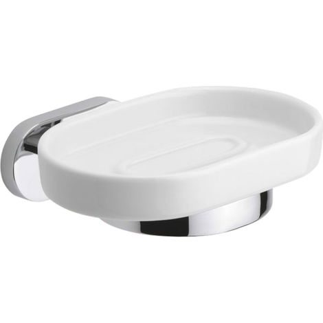 Porte-savon en céramique et métal fixation murale mod. Louise