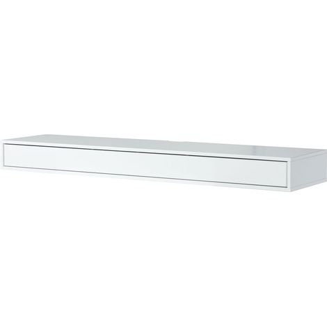 Meuble TV en bois de Hêtre 235x43x17 blanc laqué WIEN 116