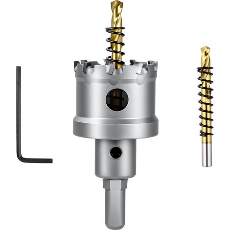 40-mm-Hartmetall-Lochsäge, TCT-Kernbohrer mit Zentrierbohrern, für Hartmetalle, Edelstahl, Eisen, Aluminium und Kunststoff