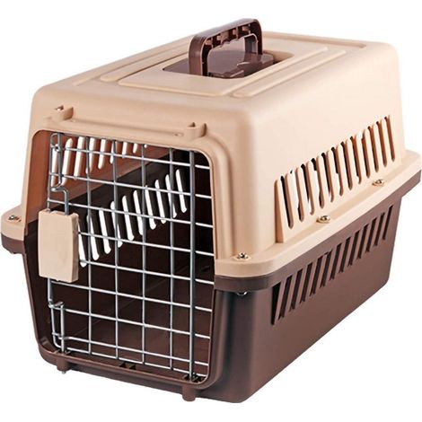 Trade Shop - HAUSTIERTRANSPORTKÄFIG FÜR KATZEN UND HUNDE, TRAGBARER REISEKÄFIG, 66 X 47 X 46 CM - (1/5)